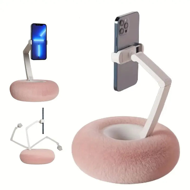 Mini Plush Pillow Phone Holder – Soft, Adjustable & Multi-Angle Stand for iPhone & Samsung