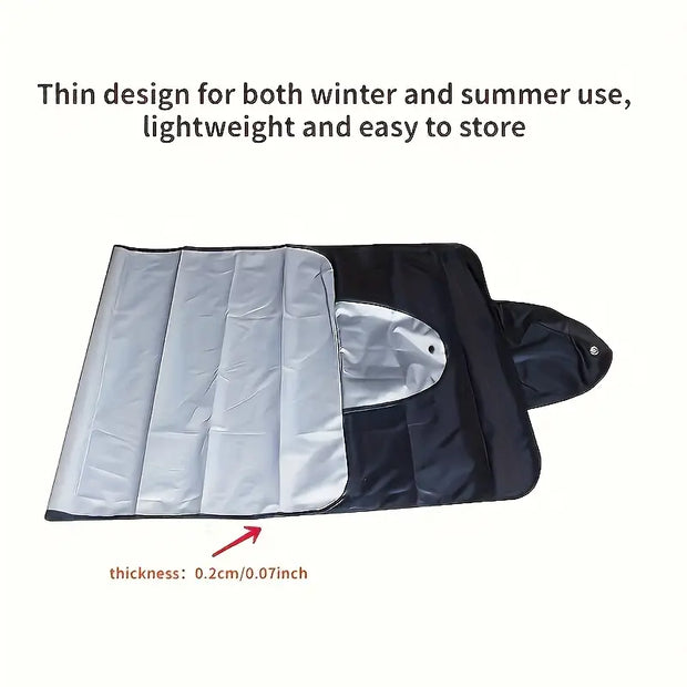 All-Season Foldable Car Windshield Cover – Protects Against Snow, Sun & Rain | Easy to Install