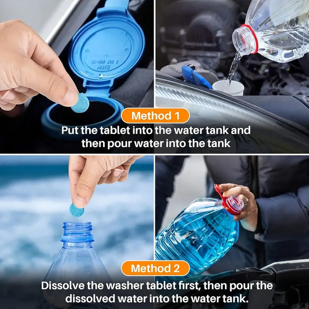 Effervescent Windshield Washer Tablets – Powerful Cleaning for a Crystal-Clear View!