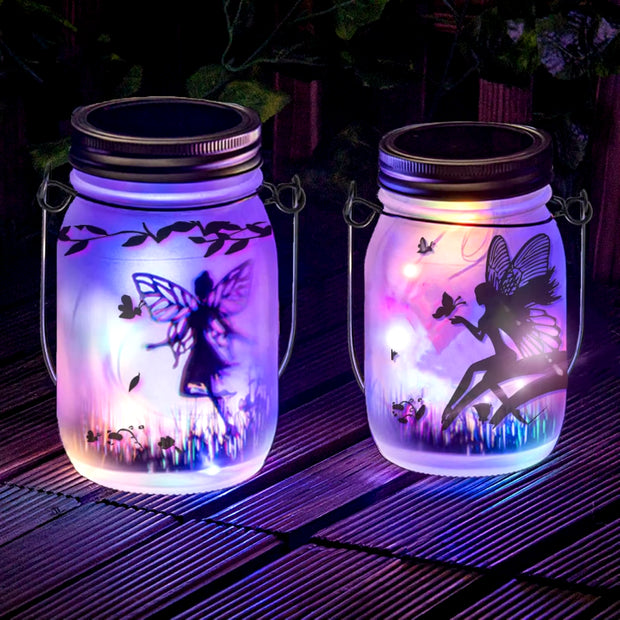 Solar Mason Jar Light Solar Lantern Fairy Lights Waterproof Hanging Standing Solar Lamp Garden Ornament for Patio Lawn Fairy Elf