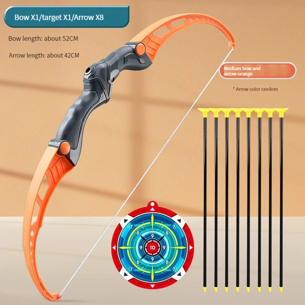 52Cm Bow and Arrow Toy Set for Children Archery Practice Recurve Outdoor Sorts Shooting Toy with Target Boys Kids Gifts