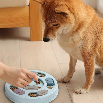 Interactive Dog Slow Feeder & Puzzle Toy – Stimulating Food Hiding Bowl for Smart Training