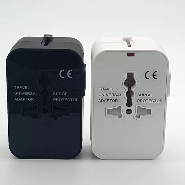 Universal Travel Adapter with Dual USB Ports – Charge Anytime, Anywhere! 🌍🔌