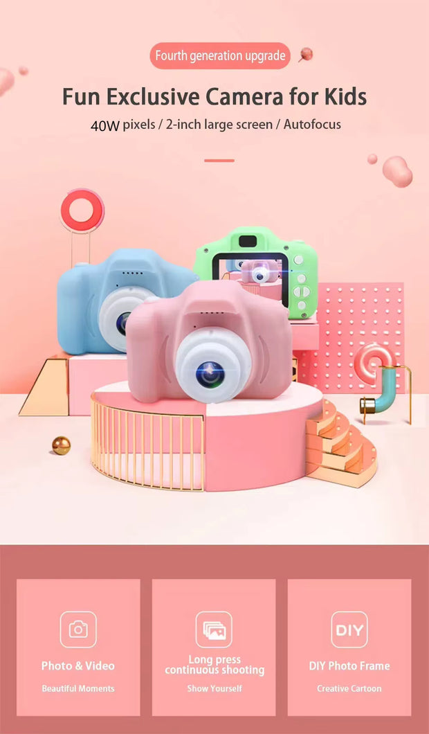 Kids Digital Camera – Vintage-Style Toy Camera | Perfect Gift for Kids & Outdoor Photography