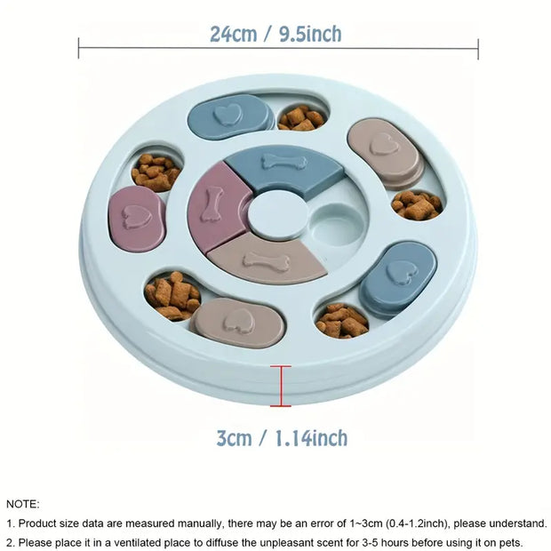 Interactive Dog Slow Feeder & Puzzle Toy – Stimulating Food Hiding Bowl for Smart Training