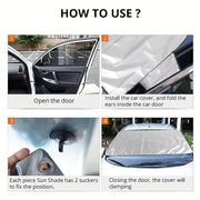 All-Season Foldable Car Windshield Cover – Protects Against Snow, Sun & Rain | Easy to Install