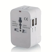 Universal Travel Adapter with Dual USB Ports – Charge Anytime, Anywhere! 🌍🔌