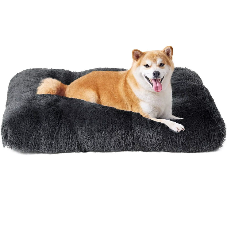 Medium 80X55CM Plush Dog Bed Calming Cushion Mat Washable Large Pet Puppy Cat UK